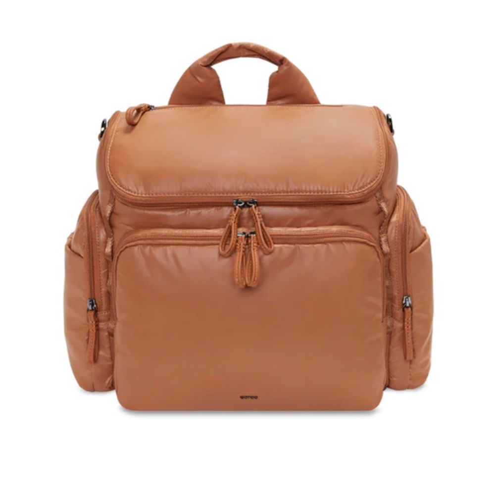 Caraa baby nylon backpack in clay, size medium